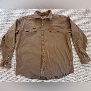 Poncho The Cotulla Brown Denim Long Sleeve Shirt